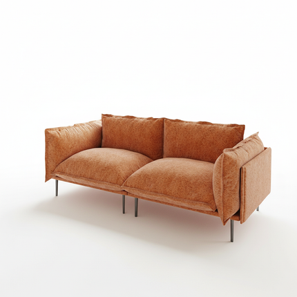 Solenza Aurora | 75" Cloud Modular 2-Seater Loveseat Sofa - Washable Velvet