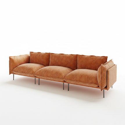Solenza Aurora | 111" Cloud Modular 3-Seater Sofa - Washable Velvet