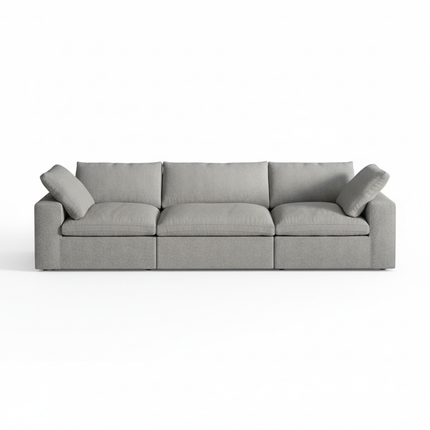 Solenza Nuvia | 120" Cloud Modular 3-Seat Sectional - Washable Linen Covers