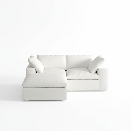 Solenza Nuvia | 80" Cloud Modular Sectional Sofa with Ottoman | Washable