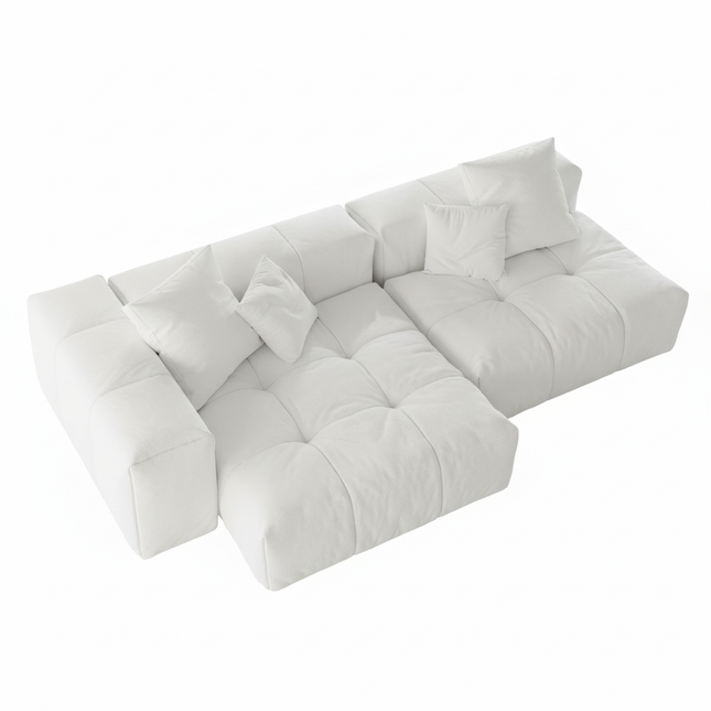 Solenza Elysian | 92" Modular 2-Seater Deep Seat Sectional | Washable Linen Sofa