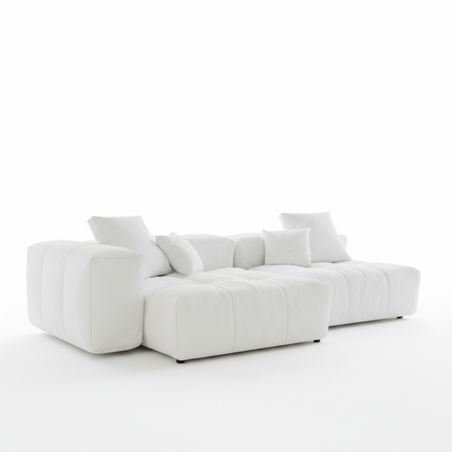 Solenza Elysian | 92" Modular 2-Seater Deep Seat Sectional | Washable Linen Sofa