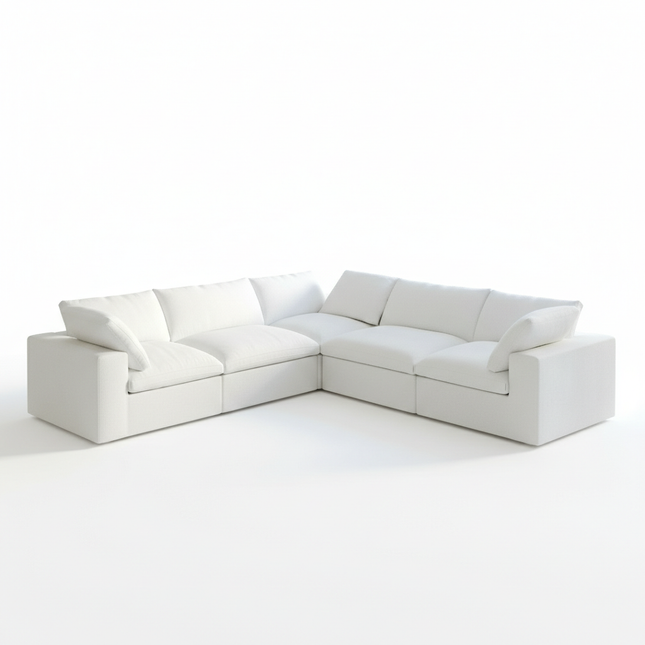 Solenza Nuvia | 120" V-Shaped Cloud Modular Sectional | Washable