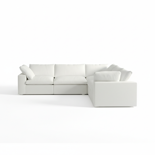 Solenza Nuvia | 120" V-Shaped Cloud Modular Sectional | Washable