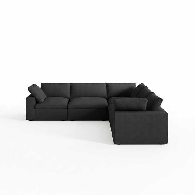 Solenza Nuvia | 120" V-Shaped Cloud Modular Sectional | Washable
