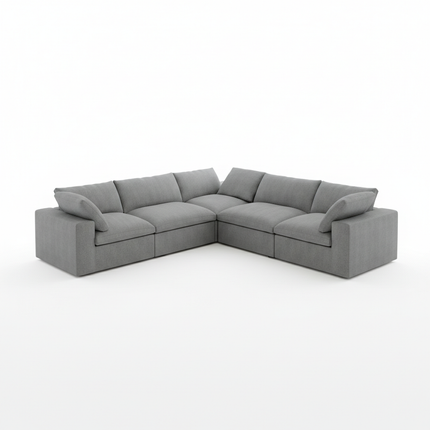 Solenza Nuvia | 120" V-Shaped Cloud Modular Sectional | Washable