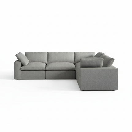 Solenza Nuvia | 120" V-Shaped Cloud Modular Sectional | Washable