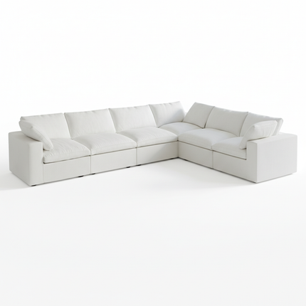 Solenza Nuvia | 160" Cloud Modular 6-Seat Sectional Sofa Corner | Washable
