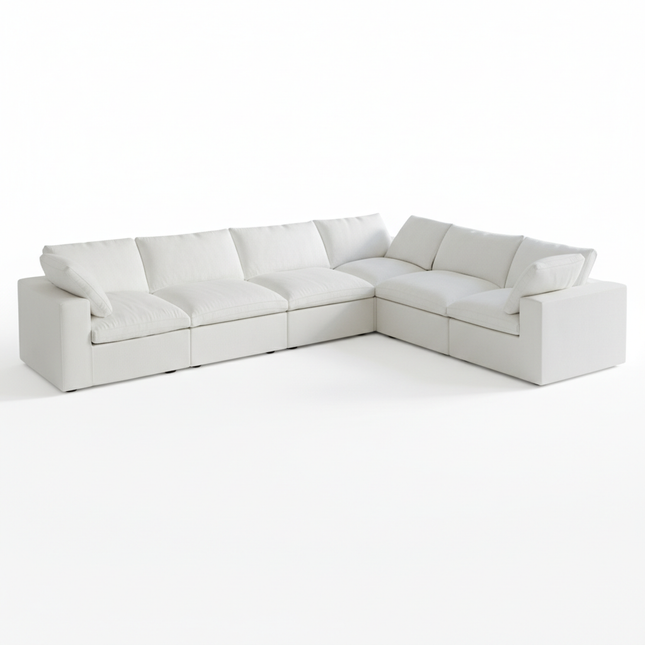 Solenza Nuvia | 160" Cloud Modular 6-Seat Sectional Sofa Corner | Washable