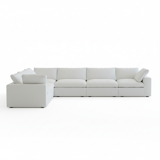 Solenza Nuvia | 160" Cloud Modular 6-Seat Sectional Sofa Corner | Washable
