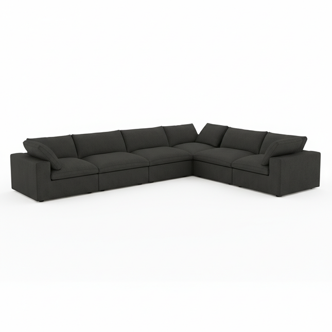 Solenza Nuvia | 160" Cloud Modular 6-Seat Sectional Sofa Corner | Washable