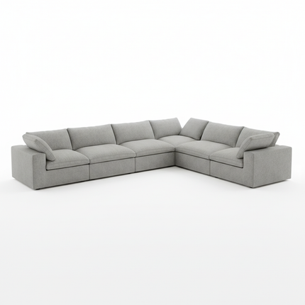 Solenza Nuvia | 160" Cloud Modular 6-Seat Sectional Sofa Corner | Washable