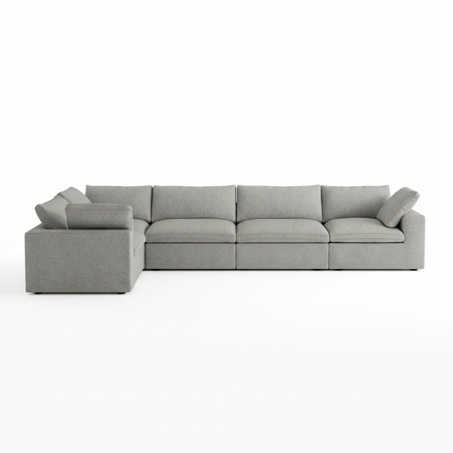 Solenza Nuvia | 160" Cloud Modular 6-Seat Sectional Sofa Corner | Washable