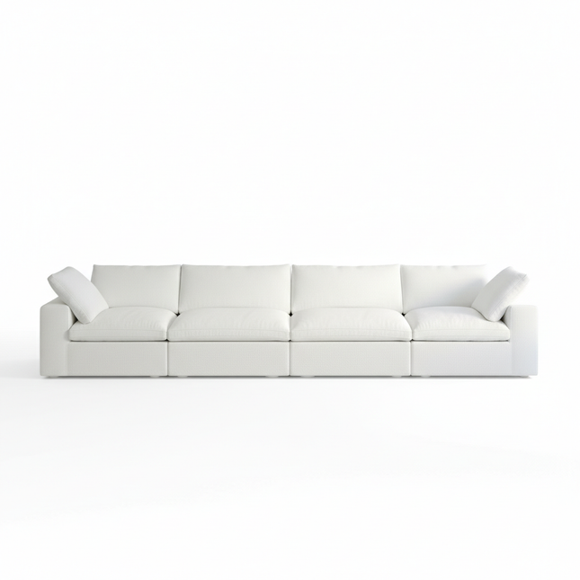 Solenza Nuvia | 160" Cloud Modular 4-Seat Sectional Sofa | Washable