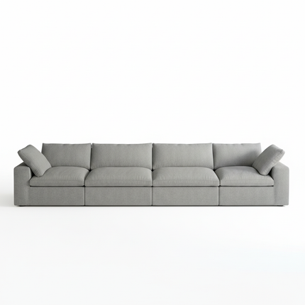 Solenza Nuvia | 160" Cloud Modular 4-Seat Sectional Sofa | Washable