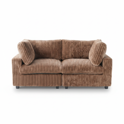 Solenza Palatina | 79" Cloud Modular 2-Seater Loveseat Sofa | Washable Plush Fabric