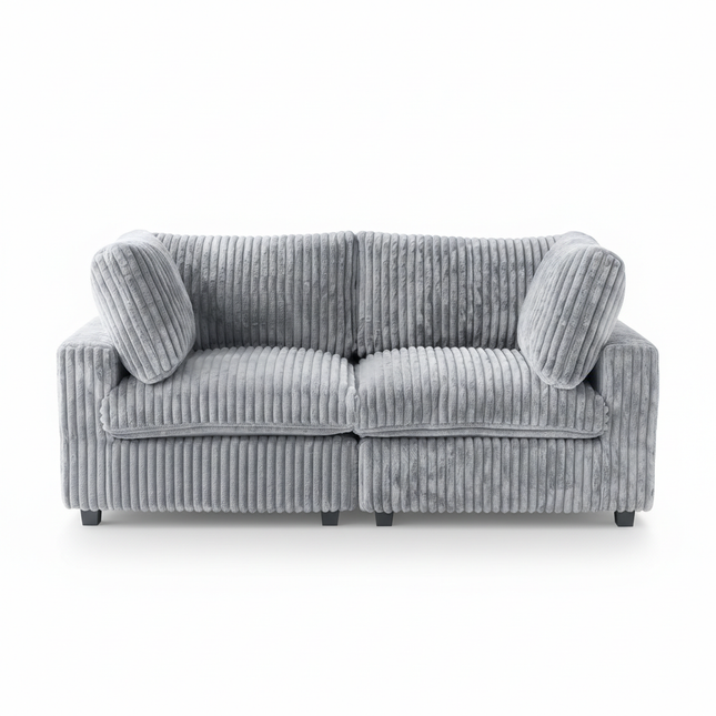 Solenza Palatina | 79" Cloud Modular 2-Seater Loveseat Sofa | Washable Plush Fabric