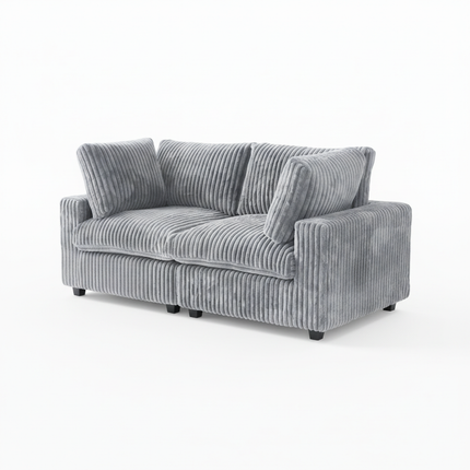 Solenza Palatina | 79" Cloud Modular 2-Seater Loveseat Sofa | Washable Plush Fabric