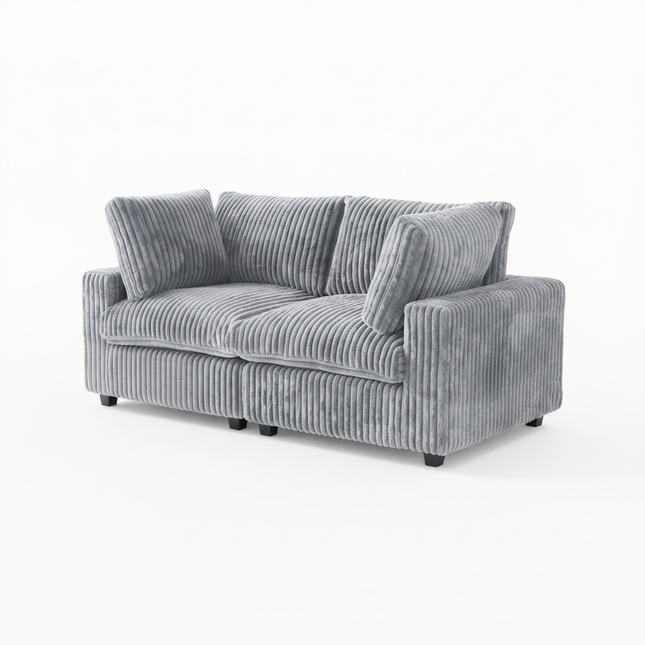 Solenza Palatina | 79" Cloud Modular 2-Seater Loveseat Sofa | Washable Plush Fabric