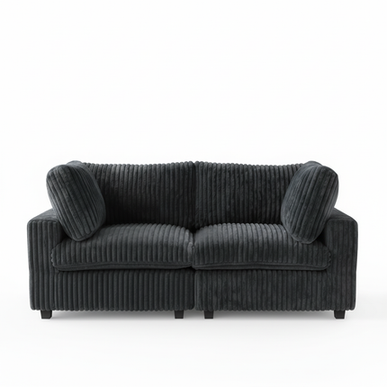 Solenza Palatina | 79" Cloud Modular 2-Seater Loveseat Sofa | Washable Plush Fabric