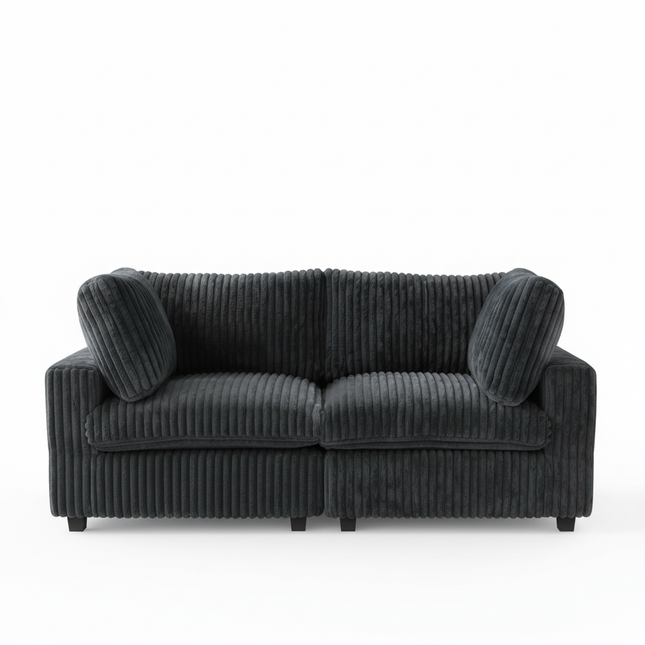 Solenza Palatina | 79" Cloud Modular 2-Seater Loveseat Sofa | Washable Plush Fabric