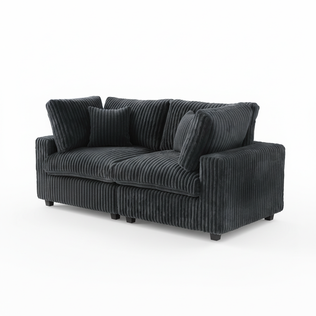 Solenza Palatina | 79" Cloud Modular 2-Seater Loveseat Sofa | Washable Plush Fabric