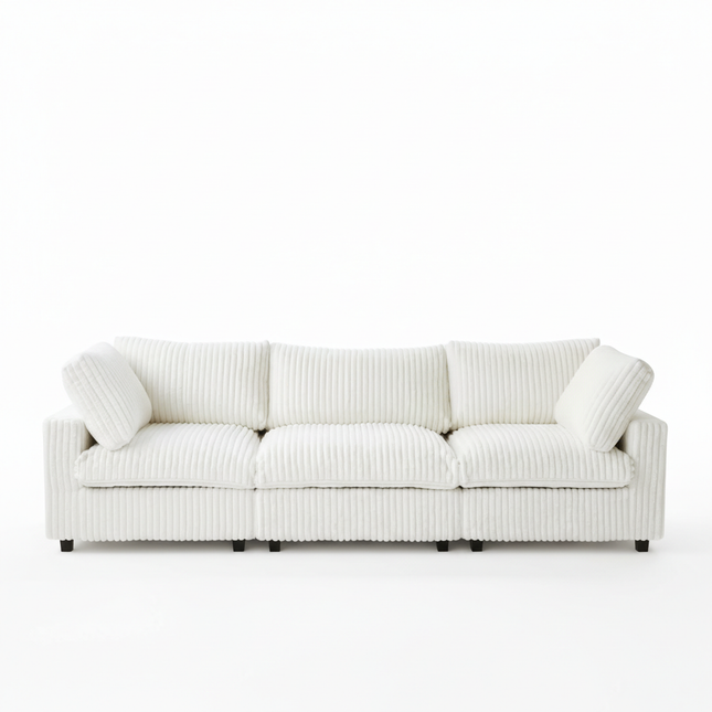 Solenza Palatina | 118" Cloud Modular 3-Seater Sofa | Washable Plush Fabric
