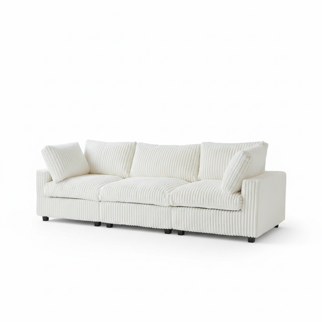 Solenza Palatina | 118" Cloud Modular 3-Seater Sofa | Washable Plush Fabric