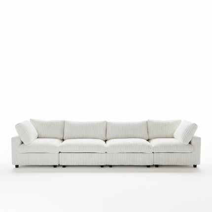 Solenza Palatina | 157" XL Cloud Modular 4-Seater Sofa | Washable Plush Fabric