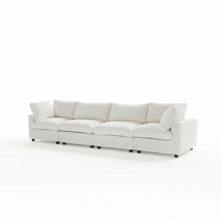 Solenza Palatina | 157" XL Cloud Modular 4-Seater Sofa | Washable Plush Fabric