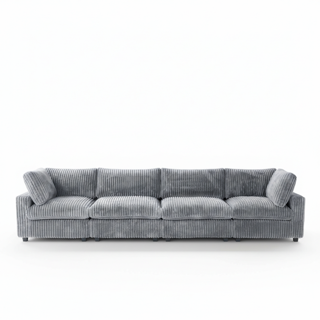 Solenza Palatina | 157" XL Cloud Modular 4-Seater Sofa | Washable Plush Fabric