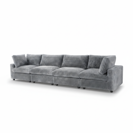 Solenza Palatina | 157" XL Cloud Modular 4-Seater Sofa | Washable Plush Fabric