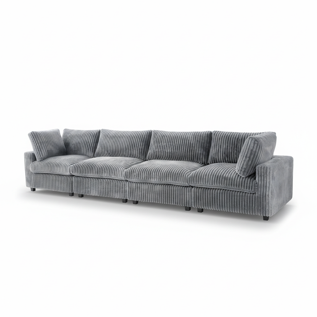 Solenza Palatina | 157" XL Cloud Modular 4-Seater Sofa | Washable Plush Fabric