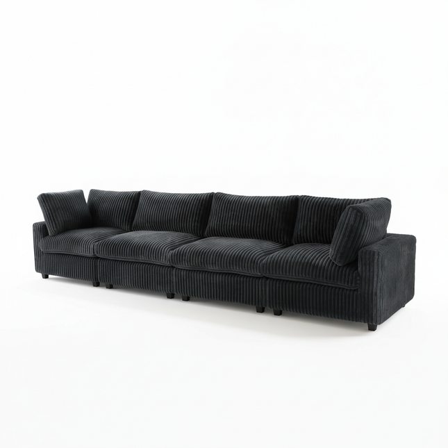 Solenza Palatina | 157" XL Cloud Modular 4-Seater Sofa | Washable Plush Fabric