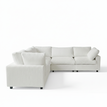 Solenza Palatina | 118" Cloud Modular V-Shaped Corner Sectional | Washable Plush Fabric