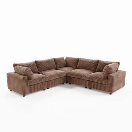 Solenza Palatina | 118" Cloud Modular V-Shaped Corner Sectional | Washable Plush Fabric