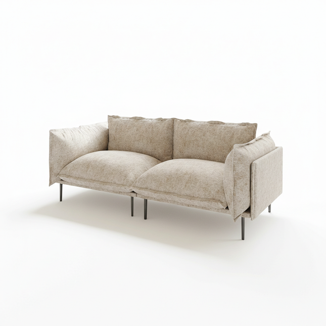 Solenza Aurora | 75" Cloud Modular 2-Seater Loveseat Sofa - Washable Velvet