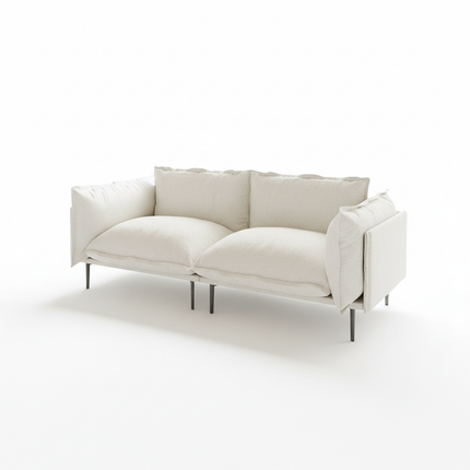 Solenza Aurora | 75" Cloud Modular 2-Seater Loveseat Sofa - Washable Velvet