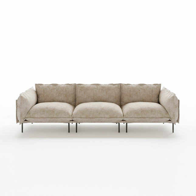 Solenza Aurora | 111" Cloud Modular 3-Seater Sofa - Washable Velvet
