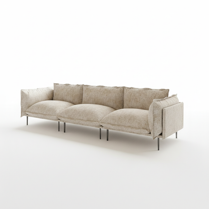 Solenza Aurora | 111" Cloud Modular 3-Seater Sofa - Washable Velvet