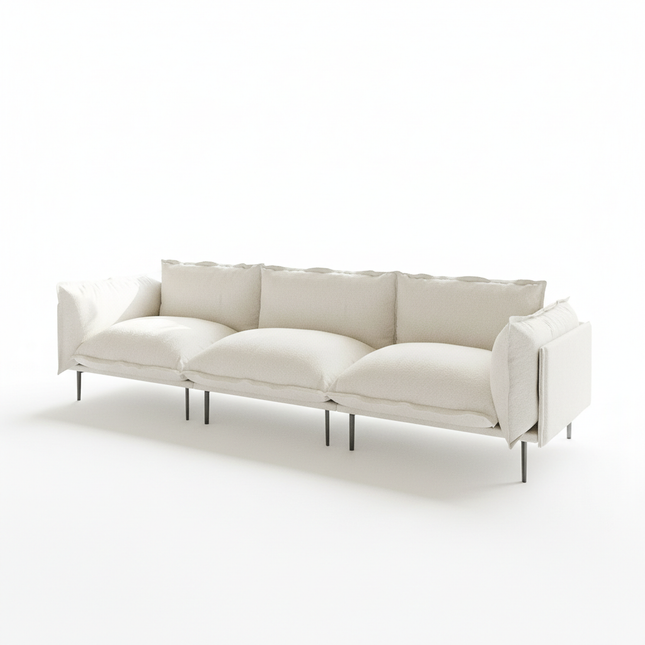 Solenza Aurora | 111" Cloud Modular 3-Seater Sofa - Washable Velvet