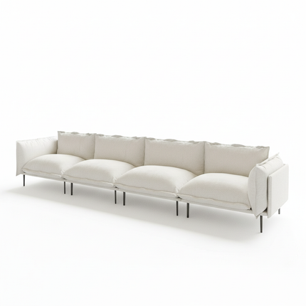 Solenza Aurora | 147" XL Cloud Modular 4-Seater Sofa - Washable Velvet