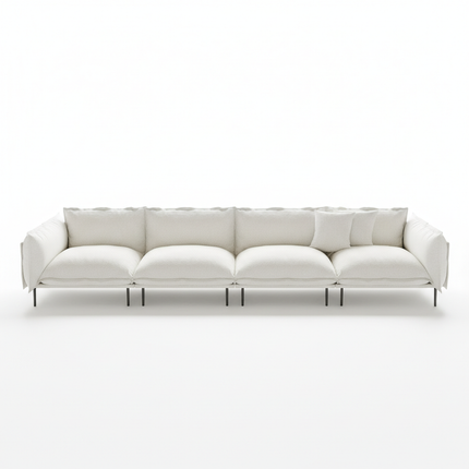 Solenza Aurora | 147" XL Cloud Modular 4-Seater Sofa - Washable Velvet