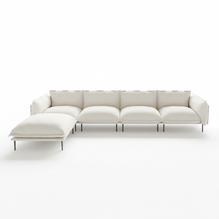 Solenza Aurora | 147" XL Cloud Modular 4-Seater Sectional + Ottoman - Washable Velvet