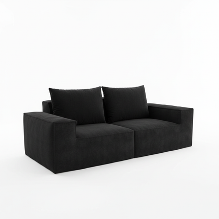 Solenza Mellow | 83" Cloud Modular 2-Seater Loveseat Sofa | Washable Velvet Sofa