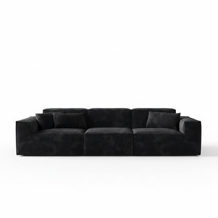 Solenza Mellow | 118" Cloud Modular 3-Seater Sofa | Washable Velvet Sofa