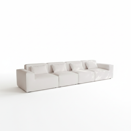 Solenza Mellow | 150" XL Cloud Modular 4-Seater Sofa | Washable Velvet Sofa
