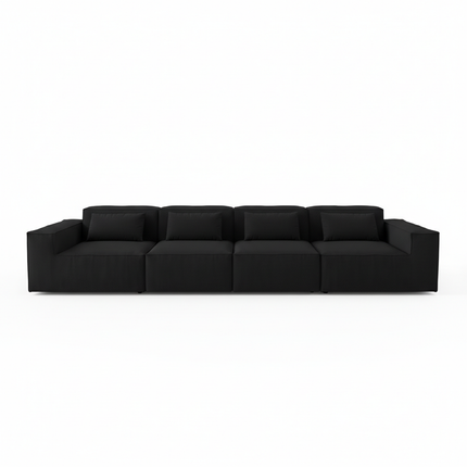 Solenza Mellow | 150" XL Cloud Modular 4-Seater Sofa | Washable Velvet Sofa