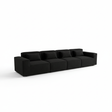 Solenza Mellow | 150" XL Cloud Modular 4-Seater Sofa | Washable Velvet Sofa