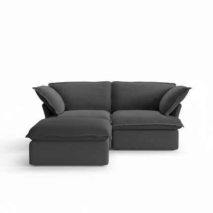 Solenza Lounge | 83" Cloud Modular Sectional + Ottoman | Washable Sofa